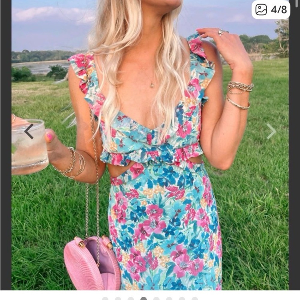 Show Me Your MuMu Lane Midi Dress New XS